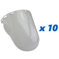 10 x 2mm Clear Face Shield with Chin Wrap - Clear Lens Replacement