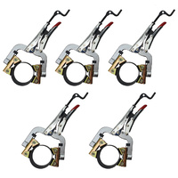 5 x Strong Hand Locking Pipe Pliers 180mm with Adjustable Swivel V-Pads