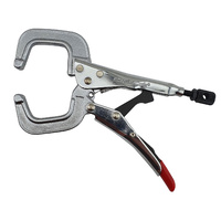 Strong Hand Locking C-Clamp Pliers 165mm Long with Round Ends