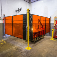 Red Retractable Welding Screen / Curtain Only - 6m long 