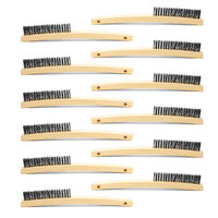 Taipan Mild  Steel Wire Brush - Wooden Handle 4 Row - 12 Each