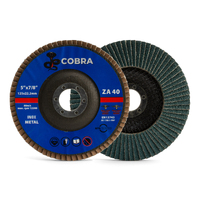 COBRA 5" / 125mm Flap Disc - 40 GRIT - 200 Pack