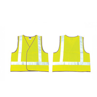 10 x Hi Viz Day and Night Yellow Safety Vest - Size Large