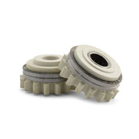 Kemppi Style Lower and Upper Drive Roller 0.8/0.9mm V Groove White - 1 Pair