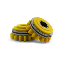 Kemppi Style Lower and Upper Drive Rollers 1.4/1.6mm Knurled Yellow -1 Pair