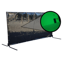 COBRA - 1.8 x 2.7m Green Welding Curtain / Screen and Frame Combo