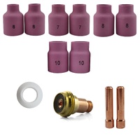 2.4mm TIG Gas Lens Collet Body STUBBY KIT to suit CK WP17|18|26