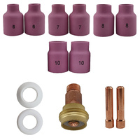 3.2mm TIG Gas Lens Collet Body STUBBY KIT WP17|18|26