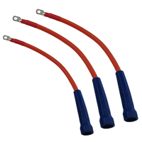 3 x 50cm Welder Generator Lead Connector Tails 500Amp - 70mm² Cable - 00 Gauge  Pigtail Pig Tail