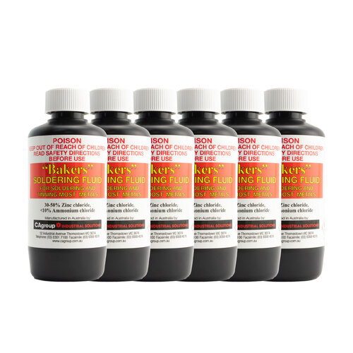6 x Bakers Soldering Fluid Flux - 250ml