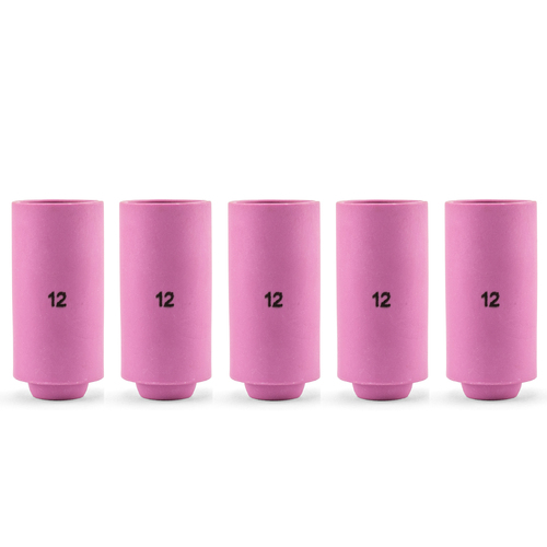 TIG Ceramic Cup / Nozzle #12 - 5 Each - WP-17 / 18 / 26