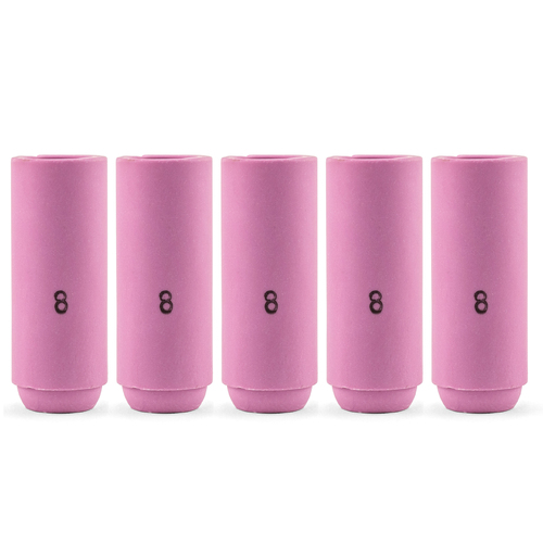 TIG Ceramic Cup / Nozzle #8 - 5 Each - WP-17 / 18 / 26