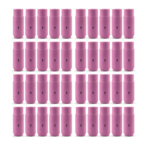 TIG Ceramic Cup / Nozzle #7 - 40 Each - WP-17 / 18 / 26