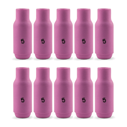 TIG Ceramic Cup / Nozzle #5 - 10 Each - WP-17 / 18 / 26