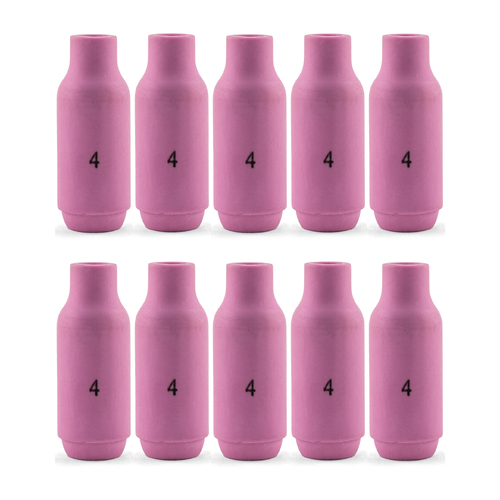TIG Ceramic Cup / Nozzle #4 - 10 Each - WP-17 / 18 / 26