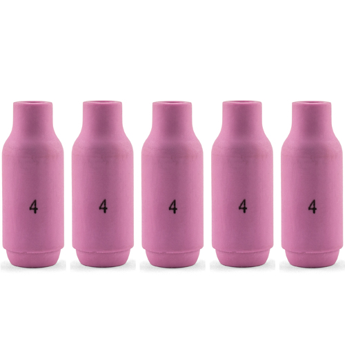 TIG Ceramic Cup / Nozzle #4 - 5 Each - WP 17 / 18 / 26