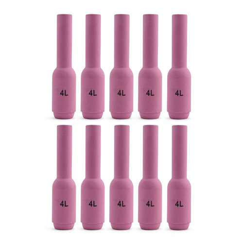 TIG Ceramic Cup / Nozzle #4 LONG - 10 Each - WP 17 | 18 | 26 Alumina