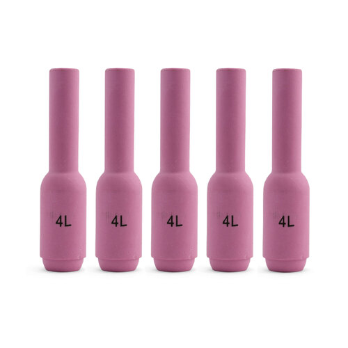 TIG Ceramic Cup / Nozzle #4 LONG - 5 Each - WP 17 | 18 | 26 Alumina