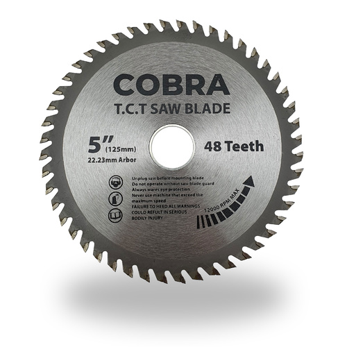 COBRA 5" / 125mm Circular Aluminium Cutting Saw Blade Disc Milling Disc - 1 Each