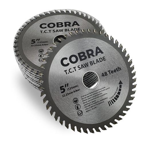 COBRA 5" / 125mm Circular Aluminium Cutting Saw Blade Disc Milling Disc - 10 Pack