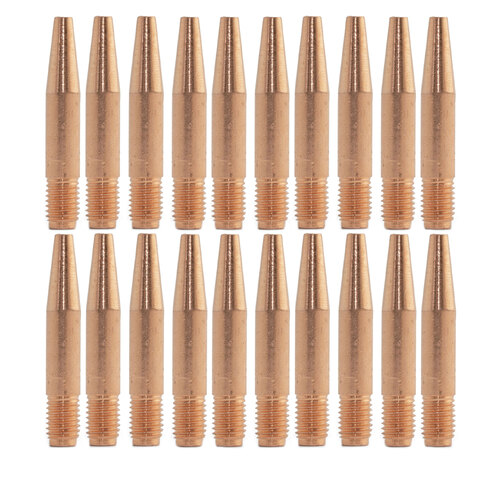 TWECO #2 & #4 Style 14T40 1.0mm Tapered MIG Contact Tips - 25 Each