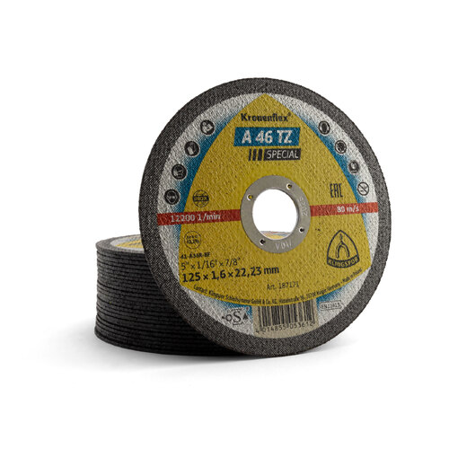 Klingspor 125mm x 1.6mm x 22.23mm Cutting Disc Inox A 46 TZ - 25 Each