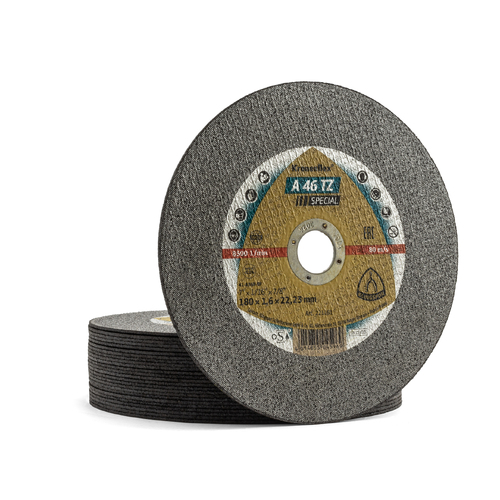 Klingspor 180mm x 1.6mm x 22.23mm Cutting Disc Inox A 46 TZ - 100 Each