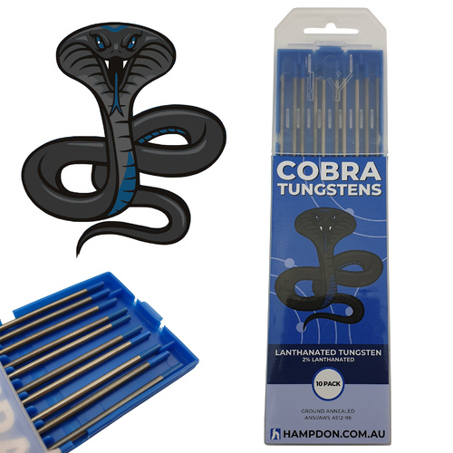 2.4mm 2% Lanthanated TIG Tungsten Electrodes 10 Each - Blue Tip