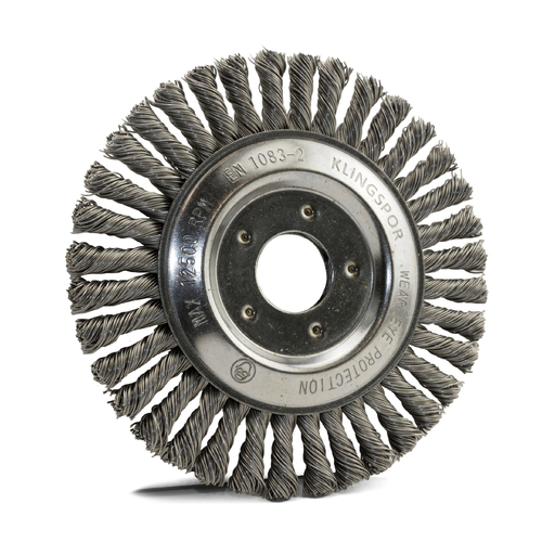 Klingspor 125mm x 6mm x 22.23mm Pipeline Mild Steel Wheel Brush - 10 Each
