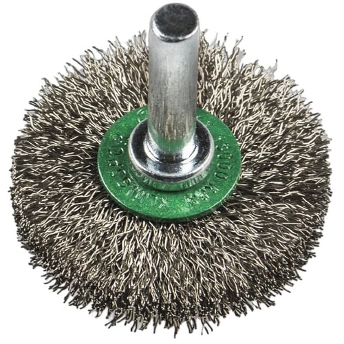 5x Klingspor BRS 600 W Wheel Brush with Shaft, Crimped Wire for Steel, Stainless Steel