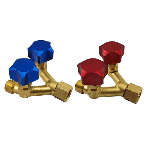 Argon/Oxygen Hose/Fuel Hose Y Piece with Valve Splitter Connector R121 Twin Pack