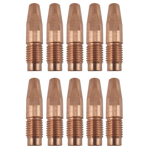10 Pack of 0.8mm Fronius Style MIG Contact Tips - M10 x 10 x 0.8mm 