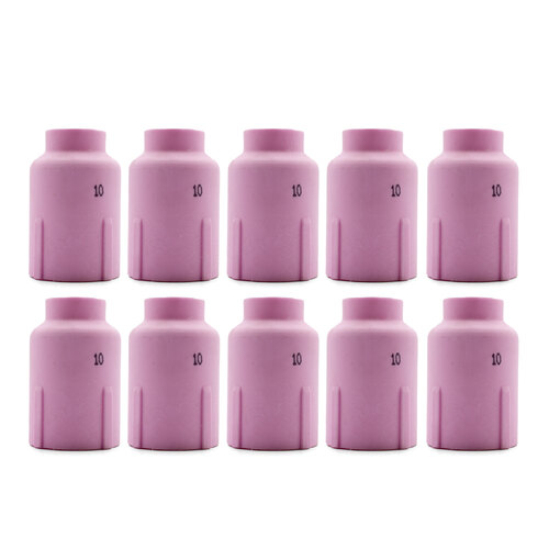 WP-17 | 18 | 26 | 9 | 20 TIG Ceramic Cup / Nozzle #10 Large Diameter Gas Lens - 10 Each