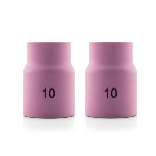 WP-17 | 18 | 26 TIG Ceramic Cup / Nozzle STUBBY #10 Gas Lens - 2 Each