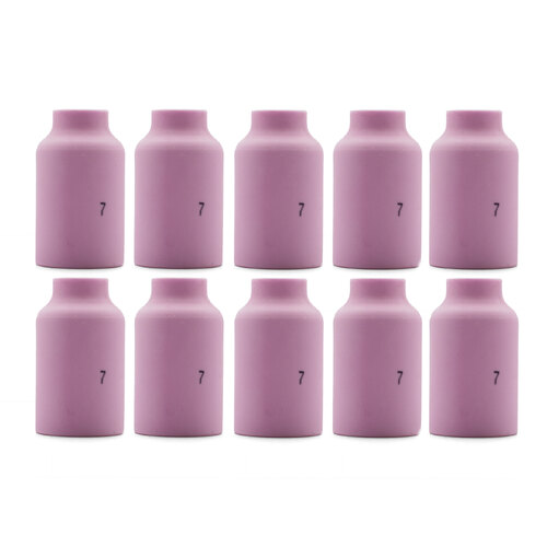 TIG Ceramic Cup / Nozzle #7 GAS LENS - 10 Each - WP-17 /18 / 26 
