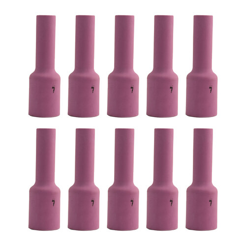 WP-17 | 18 | 26 TIG Ceramic Cup / Nozzle #7 Long Gas Lens - 10 Each