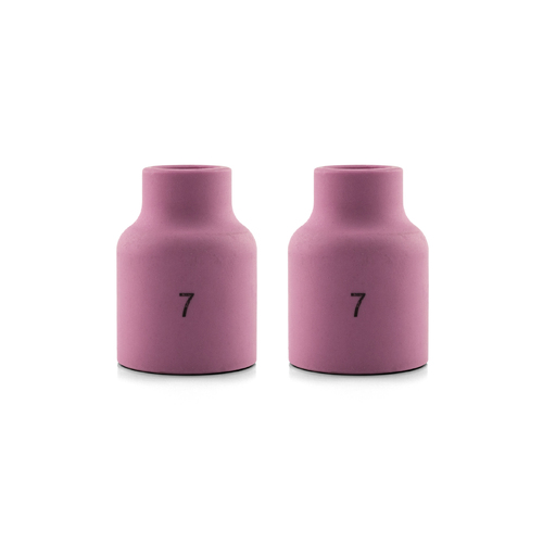 WP-17 | 18 | 26 TIG Ceramic Cup / Nozzle STUBBY #7 Gas Lens - 2 Each