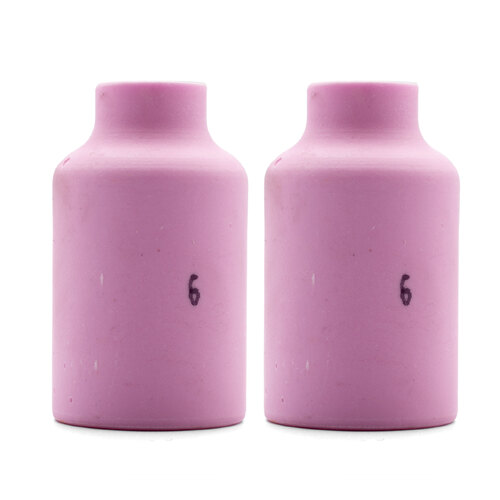 TIG Ceramic Cup / Nozzle #6 GAS LENS - 2 Each - WP-17 /18 / 26 