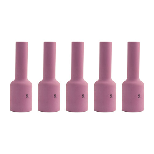 WP-17 | 18 | 26 TIG Ceramic Cup / Nozzle #6 Long Gas Lens - 5 Each