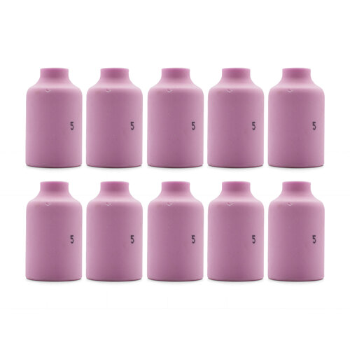 TIG Ceramic Cup / Nozzle #5 GAS LENS - 10 Each - WP-17 /18 / 26