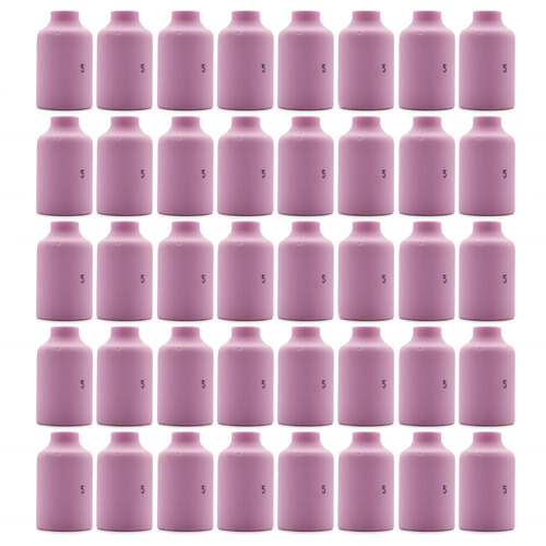 TIG Ceramic Cup / Nozzle #5 GAS LENS - 40 Each - WP-17 /18 / 26 