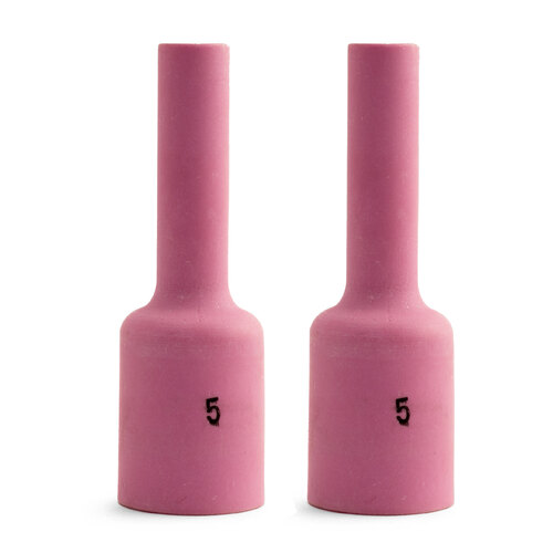 TIG Ceramic Cup / Nozzle #5 GAS LENS LONG - 2 Each - WP-17 /18 /26