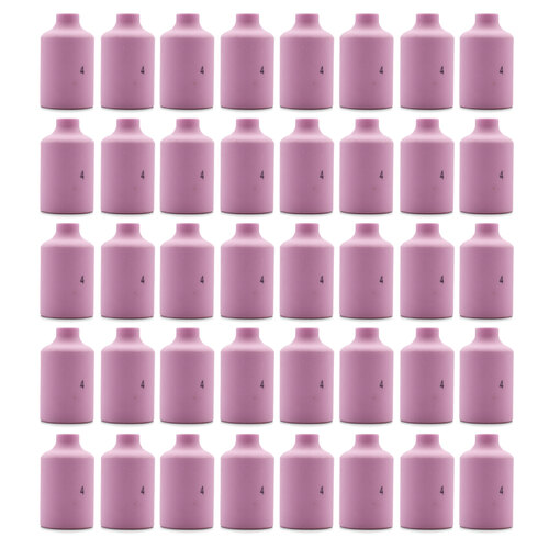 TIG Ceramic Cup / Nozzle #4 GAS LENS - 40 Each - WP-17 /18 / 26