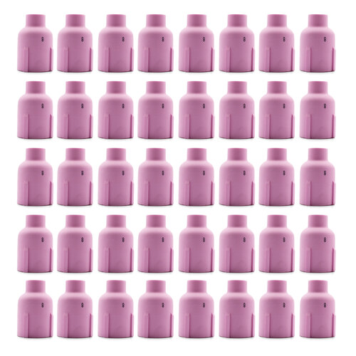 WP-17 | 18 | 26 | 9 | 20 TIG Ceramic Cup / Nozzle #8 Large Diameter Gas Lens - 40 Each