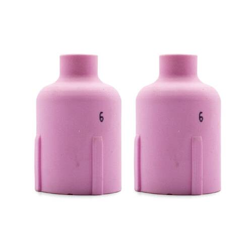 WP-17 | 18 | 26 | 9 | 20 TIG Ceramic Cup / Nozzle #6 Large Diameter Gas Lens - 2 Each
