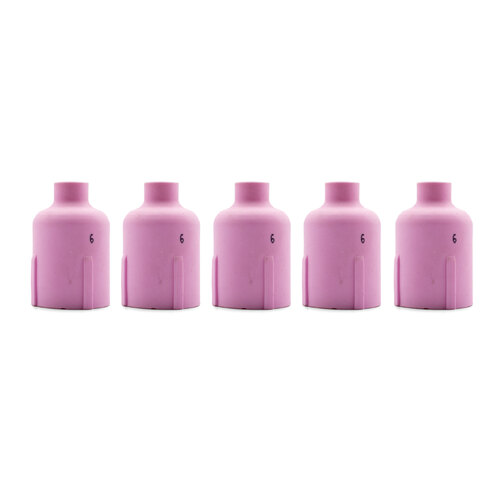 WP-17 | 18 | 26 | 9 | 20 TIG Ceramic Cup / Nozzle #6 Large Diameter Gas Lens - 5 Each