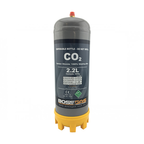 PURE CO2 Disposable Gas Bottle - 2.2 Litre - MIG