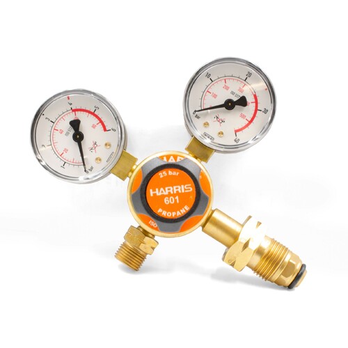 Harris 601 LPG Regulator / Flow meter Twin Gauge