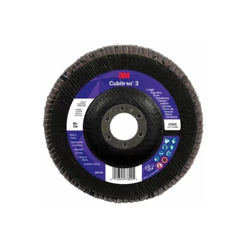 3M Cubitron 3 125mm 5" 1169F 80 Grit Flap Disc - 1 Each