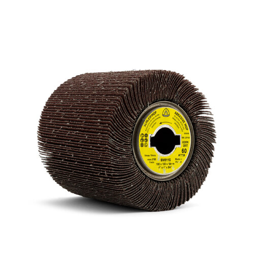 Klingspor SM 611 S Drum Barrel Mop 60 Grit 100mm x 100 x 19mm - 1 Each
